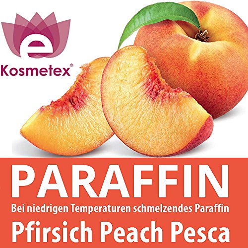 Kosmetex Paraffinbad, Paraffin-wachs mit niedrigeren Schmelzpunkt, Pfirsich Duft, 2 x 500ml, Wachs mit Pfirsich - 5