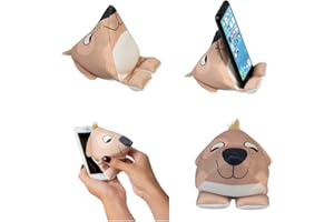 GIFTS FOR READERS & WRITERS Plusheez Handyhalter 2-in-1-Telefonständer mit Mikrofasertuch Bildschirmreiniger Universeller Telefonständer für Kinder, Kinder und Erwachsene Kompatibel mit eReader/Kindle/Smartphone/kleinem Tablet