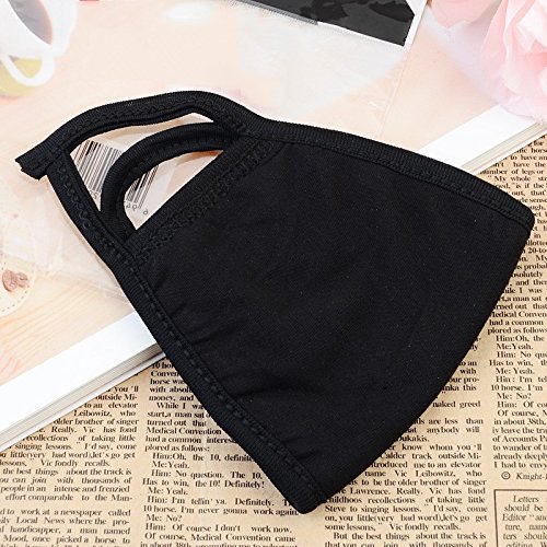Qingsun Elastische Strap Mundmaske Gesundheitswesen Staub Proof Gesichtsmaske Schwarz weiß 2 Stück - 6