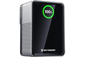 K&F CONCEPT KF-V99 Pro Mini V Mount Akku 99Wh 14.8V 6700mAh,V Lock Battery mit 100W PD USB-C Schnellladung mit D-TAP/Type-A/DC/USB-A/Type-C für Video Kamera Camcorder für BMPCC 4k 6k PS099E