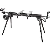 Evolution Power Tools Plus + Universal Miter Saw Stand - Compatible with Evolution Makita DeWalt Bosch Ryobi Einhell and Meta