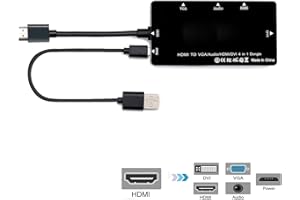 JSER Chenyang CY Multiport splitter convertitore VGA/audio/HDMI/DVI a HDMI 4 in1 Dongle per PS3 HDTV PC monitor proiettore Infradito colorati estivi, con finte perline