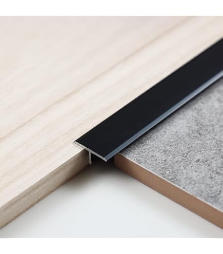 Grandismo® Carpet To Laminate/Tile Or Wood Flooring Edge - Prestige Luxury - 3ft (0.9metre) In Length - Gripper Trim Threshold Profile Strip - Z Edging Metal Door Bar- Exclusive Brushed Black