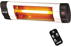‎DMS DMS® Infrarotstrahler | 2500 Watt | Heizstrahler | Terrassenstrahler | Wärmestrahler | Innen- und Außenbereich | Fernbedienung | Timer | Wandhalterung | Heizkörper | 3 Heizstufen