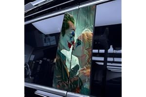 FOUVIN Adesivo per Auto, Protezione Pilastro Auto, Set di Adesivi per Clown B (Clown 4)
