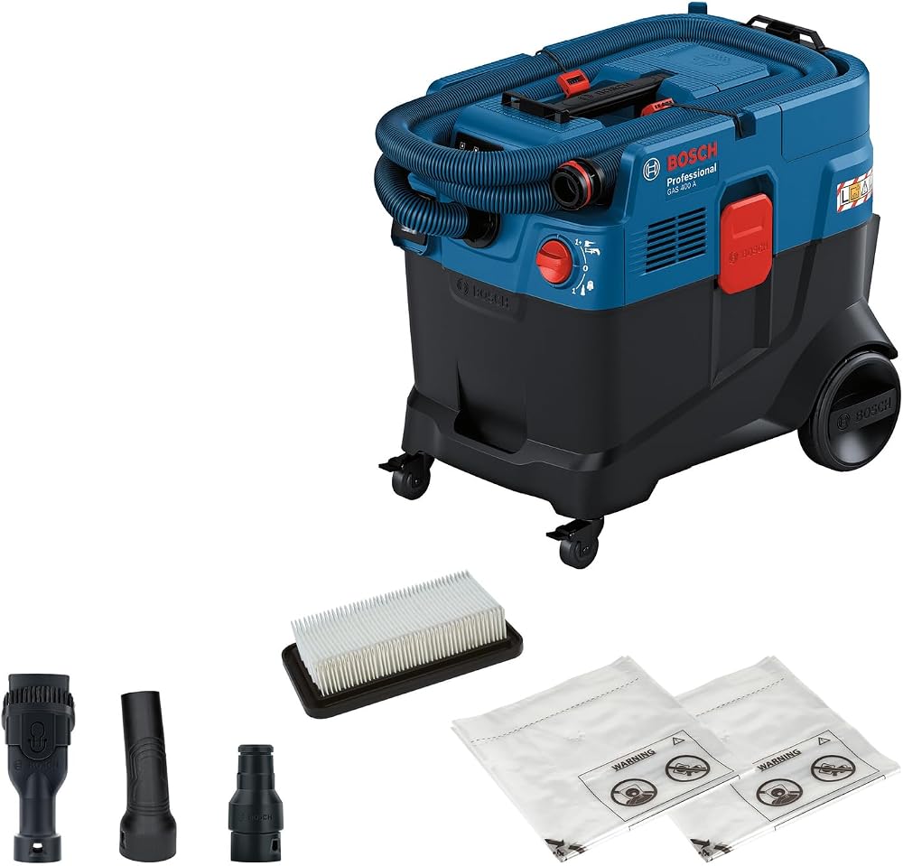 Bosch Professional Islak/Kuru Elektrik Süpürgesi GAS 400 A | Maksimum üretkenlik için kesintisiz çalışma GAS 400
