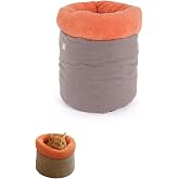 Pawdaz Modern Kedi ve K&ouml;pek Mağara Yatağı, 80x60x3 cm, Sakinleştirici ve Konforlu, Serin Mat Kılıfı ile (şeftali)