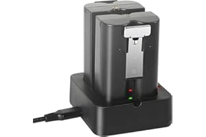 Bsioff 2Pack Rechargeable Battery for Ring Video Doorbell 2/3/3Plus/4 with Charger Station,Compatible with Stick Up Cam Battery(2nd & 3rd Gen),Spotlight Cam and Peephole Cam（3.65V 6040mAh）