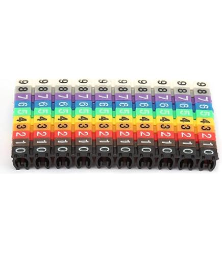 Labels For Cables 260Pcs Yellow Wire Numbering Markers - A-Z Clip-On ...