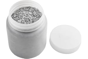 HOHOVYVY Edelstahl Polierstifte,1 Kg Edelstahl-Taumelmedienstifte - 0,7 mm Durchmesser 5 mm Länge Magnetnadel(0.4×5MM)