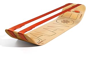 GIBBON SlackBoard Plus - 2-in-1 Slackline Balance Board for Adults - Workout Equipment Home Gym Training - Slack Board Wooden Balance Trainer - Standing Desk Exercise, Yoga, Agility, Pilates, Core