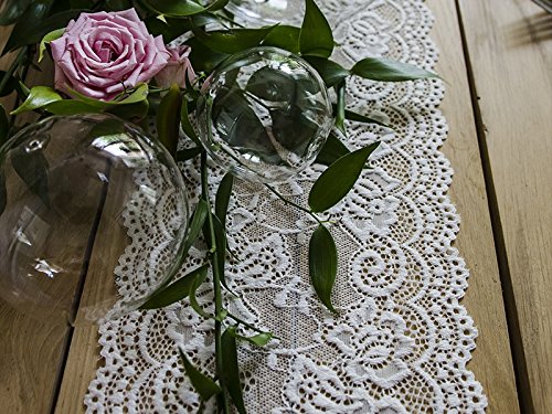 Tischband Spitze auf der Rolle weiß 0,15 Meter x 9 Meter - 3