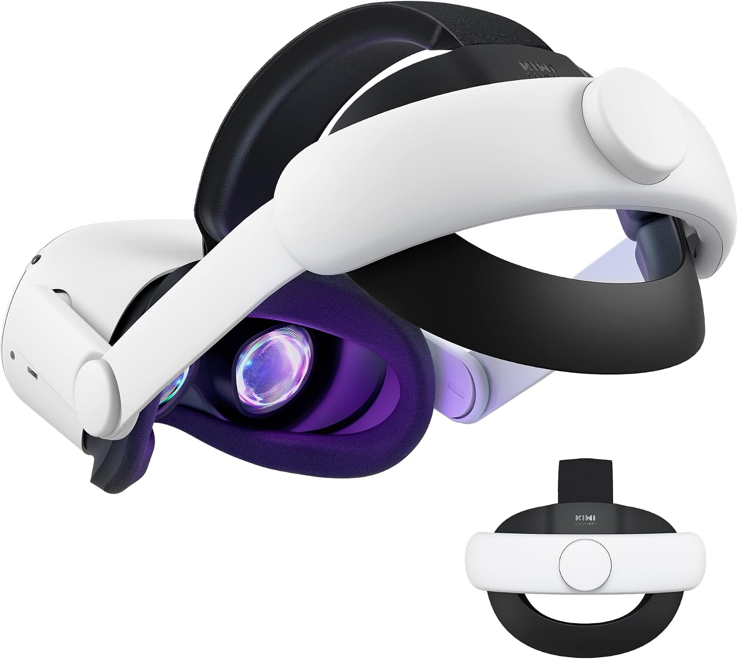KIWI design Head Strap Accessories Compatible with Quest 2, Elite Strap Replacement for Enhanced Support and Comfort in VR