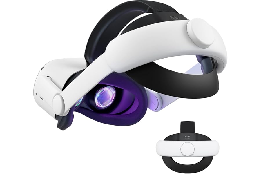 KIWI design Head Strap Accessories Compatible with Quest 2, Elite Strap Replacement for Enhanced Support and Comfort in VR