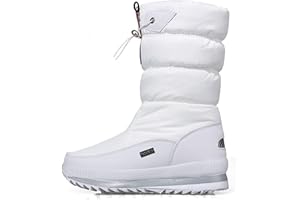 CEWIFO Stivali Neve Stivali da Neve da Donna, Autunno e Inverno, Alla Moda, con Fibbia Della Cintura, Cerniera Laterale, Comodi, Punta Rotonda, Spessi e Caldi Stivali da Neve Donna Stivali da Neve