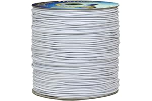 Corderie Italiane 006004998 Cordoncino Elastico, Bianco, 3 mm, 15 m