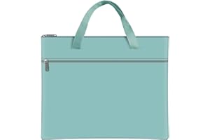 COSYSPARKS Bolsa de Documentos A4 Estudiante, Impermeable Bolsas Zip con Manija Bolsa Cremallera A4 Doble Capa Portátil Bolsa de Archivo de Cremallera para Oficinas Escolares (Verde)