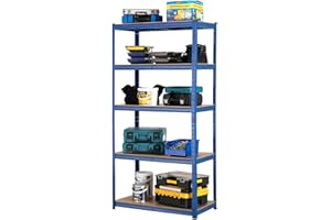 Racking Solutions Heavy Duty Garage Racking 200KG UDL Per Shelf 5 Shelves (1800mm H x 900mm W x 600mm D)