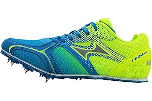 Zeihyeurus Chaussures De Saut en Longueur,Chaussures De Course à Pointes,Chaussures D'AthléTisme avec Pointes,Confortable Respirant,Unisexes,LumièRe AntidéRapant,pour L'EntraîNement Au D'AthléTisme