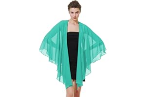 BEAUTELICATE Scialle Stola di Chiffon Donna Elegante Sciarpe Coprispalle CerimoniaDonna Estivo per Matrimonio Sposa Festa