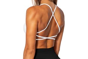 TZLDN Sport BH Rückenfrei Damen Gepolstert Bustier Cross Back Gym Yoga Push up Bra Crop Top Sport Oberteile ohne bügel