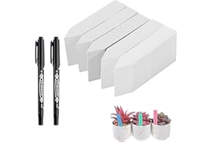 GVPOELR Etichette per Piante,Confezione da 500 Piccoli Paletti per Piante in Plastica, Bianchi, Cartellini per Piante in Plastica 10 x 2 cm, Segnaetichette, per Piante da Giardino, Fiori