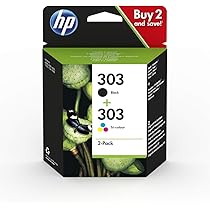 Buy HP 303 T6N01AE Ink Cartridge Tricolour 303 T6N02AE Ink Cartridge Tricolour 303 T6n02ae Ink Cartridge Black
