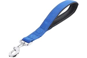 Lollanda Hundeleine, Kurzleine Hund 32cm, Gepolsterten Kurzführer, Kurzführer Hund, Trainingsleine für Große Mittlere, Schleppleine für Hunde (Blau)