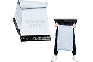 XRXYMQ 20 Stück Versandtaschen Kleidung Warensendung Groß 55 x 65 cm Versandtüten Selbstklebend Wasserdichte Versandbeutel Blickdicht Versandtasche für Kleidung Versand Textilien den Transport Weiße
