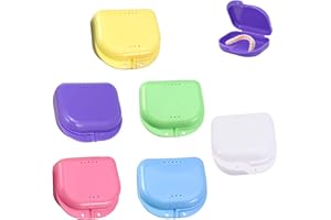 ANCUIOYZ Boîte d'Orthodontie, Boîte De Prothèse, Boîte De Prothèse, Boîte d'Orthodontie, Matériau De Qualité Alimentaire Pour Support Orthodontique, Design Respirant, Mignon Et Portable (6 Couleurs)