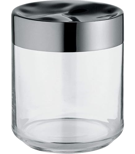 Alessi Dressed Küchendose Aus Glas – Design Von Marcel Wanders | 150 Cl, Edelstahl-Deckel