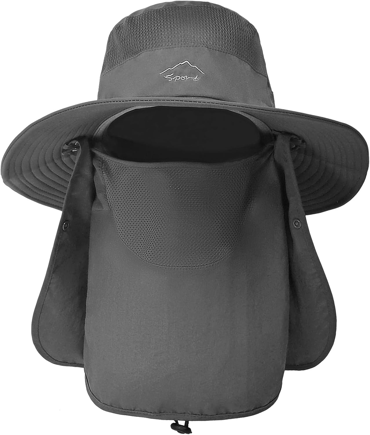 TAGVO Sombreros de Pesca para Hombre Mujer con Cubierta de Cuello Desmontable, Gorros de Pescador con Protección UPF 50+, Sombreros y Gorras de Sol Plegables para Cámping Excursionismo Caminando