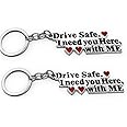 AEROSTARK Drive Safe Metal Keychain | Perfect Birthday, Anniversary, Valentine Gift for husband Men Boyfriend