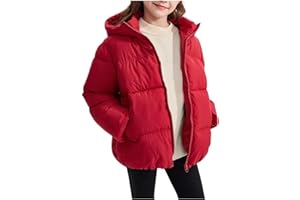 XINYUNZU Mädchen Winterjacke Warme Puffer Jacke Daunenjacke Kuscheljacke Kinderjacke Casual Coat Girl Dicke Steppjacke Pufferjacke Kapuzenjacke Daunenjacke Outdoor Jacken für Kinder 2-12 Jahre
