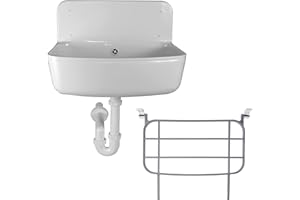 MKK Lavabo avec ou sans grille ou grille seule, pour extérieur, cave, garage, jardin, cuisine