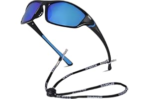 besbomig Lunette de Cyclisme Polarisées Protection UV400 Légères, Lunettes de Soleil de Sport pour Hommes et Femmes pour Conduite, Course, Pêche et Golf