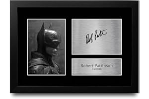 HWC Trading FR A4 Robert Pattinson The Batman Regali Stampati Autografo Firmato Immagine Per Gli Appassionati Di Memorabilia Di Film - A4 Framed