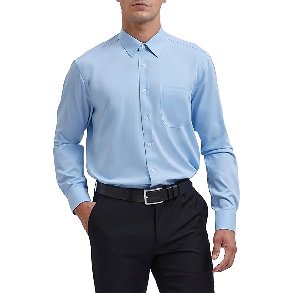 FAHIZO Herenhemd, regular fit, eenkleurig, met lange mouwen, met borstzak, casual, zakelijk en formeel buttondown hemd voor kantoor., zwart, L