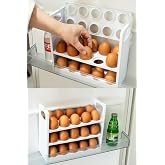 Mithra Life 3 Katlı 30 B&ouml;lmeli Buzdolabı İ&ccedil;i Yumurtalık Organizeri Plastik Beyaz MIT1094