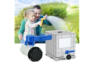 DOUSELLA IBC Auslaufhahn Tank Zubehör IBC Container Auslass IBC Kugelhahn Wassertank Absperrhahn Absperrventil DN40/62MM IBC Tank Regelventil Tankhahnadapter für Regenwassertank IBC Container