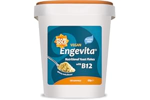 MARIGOLD HEALTH FOODS Marigold Engevita Nutritional Yeast Flakes 650g with Vitamin B12 - High in B-Complex, Zinc & Fibre, Vegan & Gluten-Free, Cheese-Style Seasoning