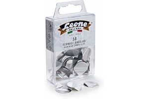 LEONE DELL'ERA 100 aluminiowych klipsów narożnych Pancoast - Leonecolor wisząca skrzynka - wyprodukowano we Włoszech