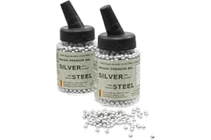 3.000 BEGADI Stahl BBS/Stahlkugeln Kal. 4,5mm .177 - Silber, Zink beschichtet - in Speedloader