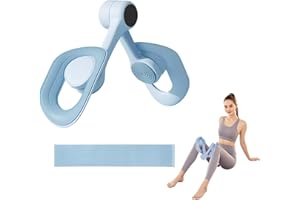 YELKOEYN Beckenboden Trainingsgerät für Frauen - Anti-Rutsch & 360° Rotation Beckenboden Übungsgerät, Oberschenkeltrainer Set mit Widerstandsgummi, Beckenbodentrainer, Sportgeräte Zuhause für Beinstärkung
