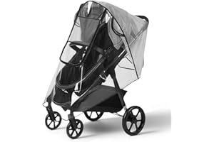 LUVORISE Habillage Pluie Universelle pour Poussette, Protection Poussette Pluie, Protege Poussette Pluie Universel avec Fenêtre de Contact, Protection contre le vent et la pluie, sans Substances Nocives