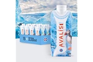 AVALÍS AVALIS Icelandic Glacier Water - STILL, 330ml Tetra Pack (15-Pack) - Pristine, Naturally Alkaline, Eco-Friendly & Sustainably Packaged - Hydration & Health - More Than Just Water