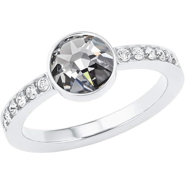 S.Oliver Ring Damen – Edelstahl Mit Kristall, Silberfarben | In Schmuck-Geschenkbox