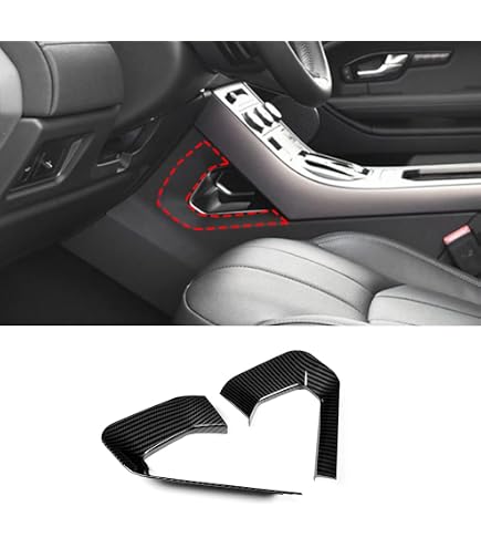 Adatto per adesivi interni EVOQUE, pellicola modificata in fibra di carbonio per cambio di controllo centrale per RANGE ROVER EVOQUE 2019-2023  34