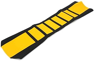 Alamor Universal Soft Greifer Motorrad Sitzabdeckung Rib Skin Gummi Dirt Bike Enduro-Gelb