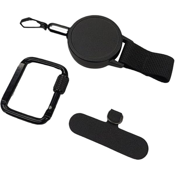 Attache Téléphone Antivol Rétractable - 4 Pièces, Longueur Réglable - Pour Randonnée, Sport, Sorties - Sécurité Renforcée